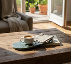 Green Marble Decorative Tray for Home Décor | Natural Stone Serving Tray for Dining Table, Coffee Table, Vanity, Bathroom & Kitchen | Multipurpose Luxury Marble Platter (30 cm)