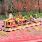 A & S VENTURES Wooden 3D Char Dham Model of Yamnotri, Gangotri, Kedarnath & Badrinath Dham Mandir Temple '3D' Wall-Hanging Model Char Dham yatra for Office, Home, Temple,Gift.