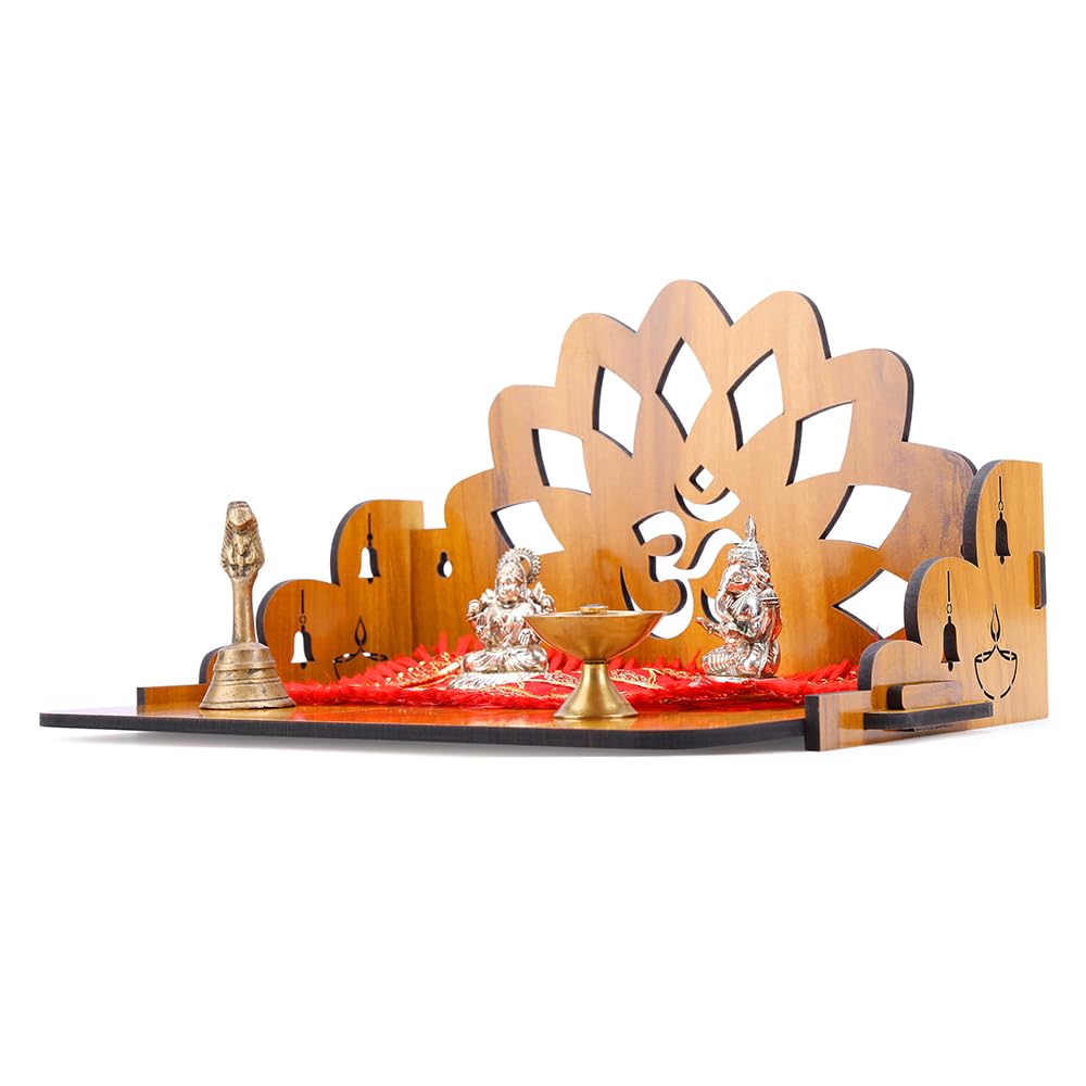Sehaz Artworks Pooja Mandir for Home Big Size | Puja Mandir for Home Wall Mounted | Wooden Temple | Pooja Stand