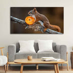 VIBECRAFTS Canvas Paintings for Living Room Drawing Room Squirrel On Tree Branch Premium Wall Painting Fitted With Wooden Frame For Home | Office | Gift |(PTVCH_2322)