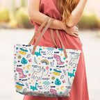 The Purple Tree Fatty Tote Bag for Women, Western Handbag, Gift, Ft31, White