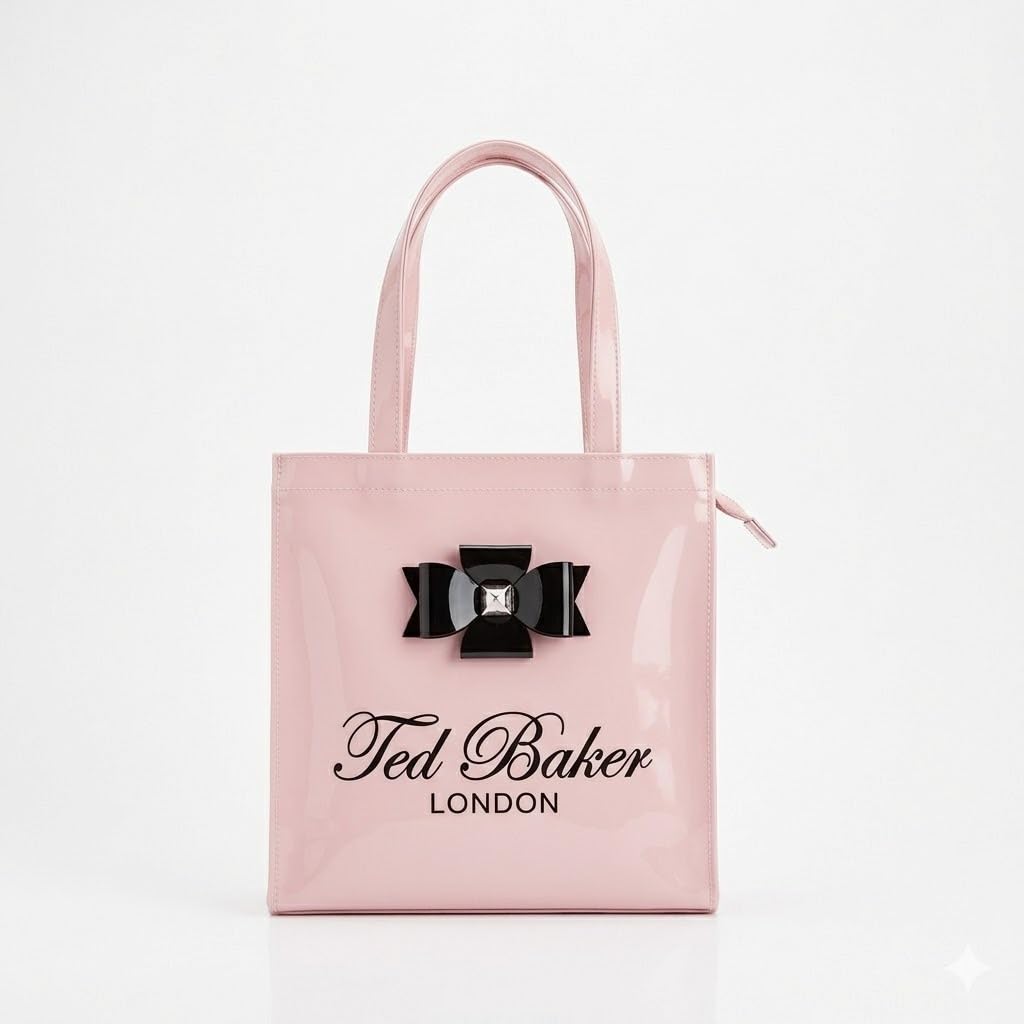 SEA MOUNT Ted Baker London Multipurpose Tote Bag with Signature Bow Detail – Spacious Travel Carryall, Everyday Shopping Organiser, Durable Shoulder Handbag for Work, Office, Travel & Daily Essentials