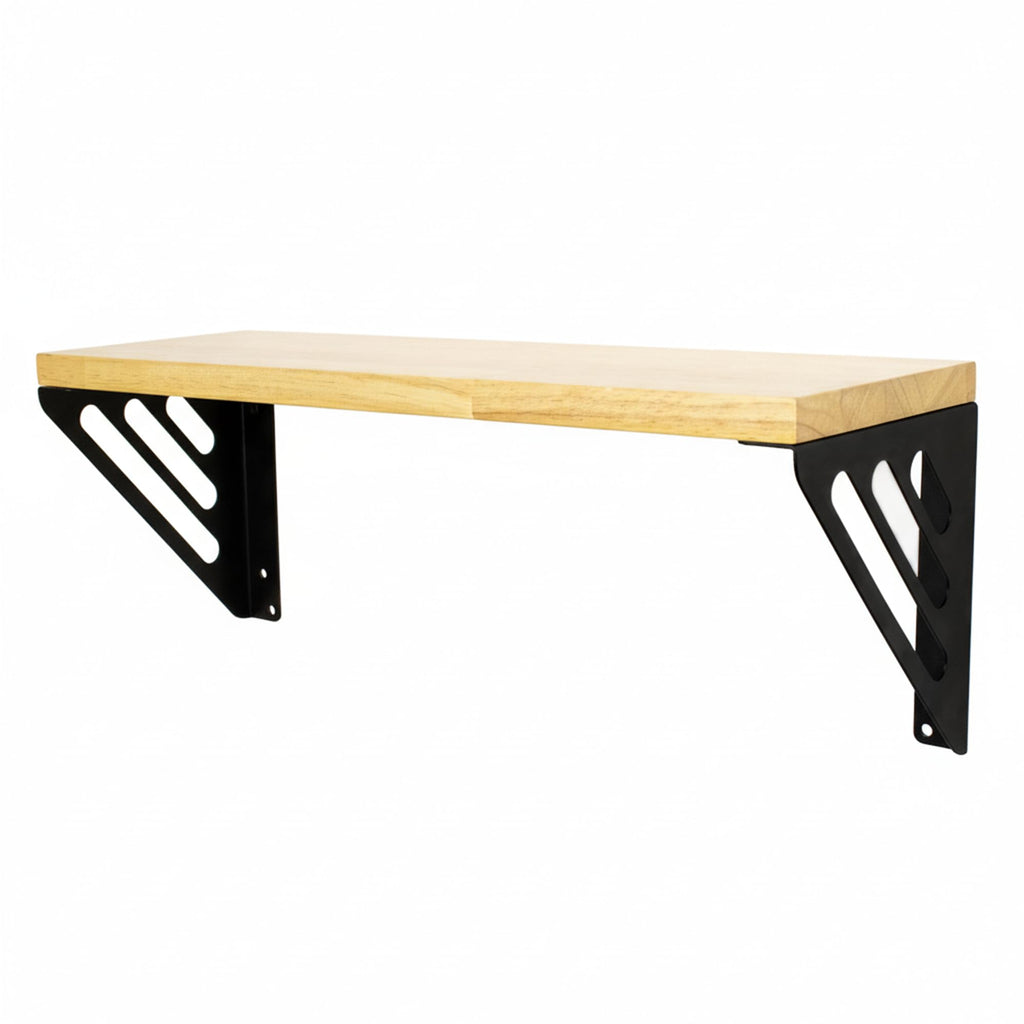 Spillbox Wooden Pooja Home Temple|White Metal Shelf |Wall Mountable|Easy Screw Assembly|Home Temple for Puja Room |Pooja Stand | Mandir-Lines (Small Black)