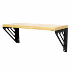 Spillbox Wooden Pooja Home Temple|White Metal Shelf |Wall Mountable|Easy Screw Assembly|Home Temple for Puja Room |Pooja Stand | Mandir-Lines (Small Black)