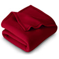 Purav Light Double Bed Fleece Blanket Soft, Lightweight,Woolen, Winter & Traveling Blanket Ideal AC & All-Season Blanket Polar Fleece-90 X 90''-2 Pc, Maroon Kafalo