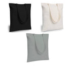 Lify Cotton Canvas Tote Bags Bulk Shopping Bag for Crafts, DIY Reusable Grocery Bag, 14 X 16 Inch – 3 Piece Pack (Black (1Pcs),Off-White (1Pcs) & Grey(1Pcs), 14’’ (35.56 CM) x 16’’ (40.64 CM)