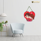 Artvibes Cute Couple Wooden Wall Hanging for Decoration | Valentine Gift for Partner | Couple Gift | Gift Items For Girlfriend Boyfriend Husband Wife | Wall Illustrations | Wall Accent (WH_8310N)