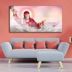 VIBECRAFTS Canvas Paintings for Living Room Drawing Room Big Size Devotional Sai Baba Wall Painting Fitted with Wooden Frame for Home|Office|Gift(PTVCH_2249N)