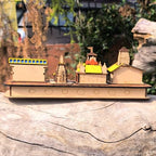 A & S VENTURES Wooden 3D Char Dham Model of Yamnotri, Gangotri, Kedarnath & Badrinath Dham Mandir Temple '3D' Wall-Hanging Model Char Dham yatra for Office, Home, Temple,Gift.