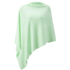 Women Ponchos Sweater Versatile Lightweight Solid Knitted Shawl Wrap Scarf Cape Accessories for Womens Light Green