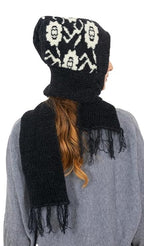 KmCho Black Woolen Muffler for Women - Soft Warm Winter Scarf - Stylish & Cozy - (Pack of 1)