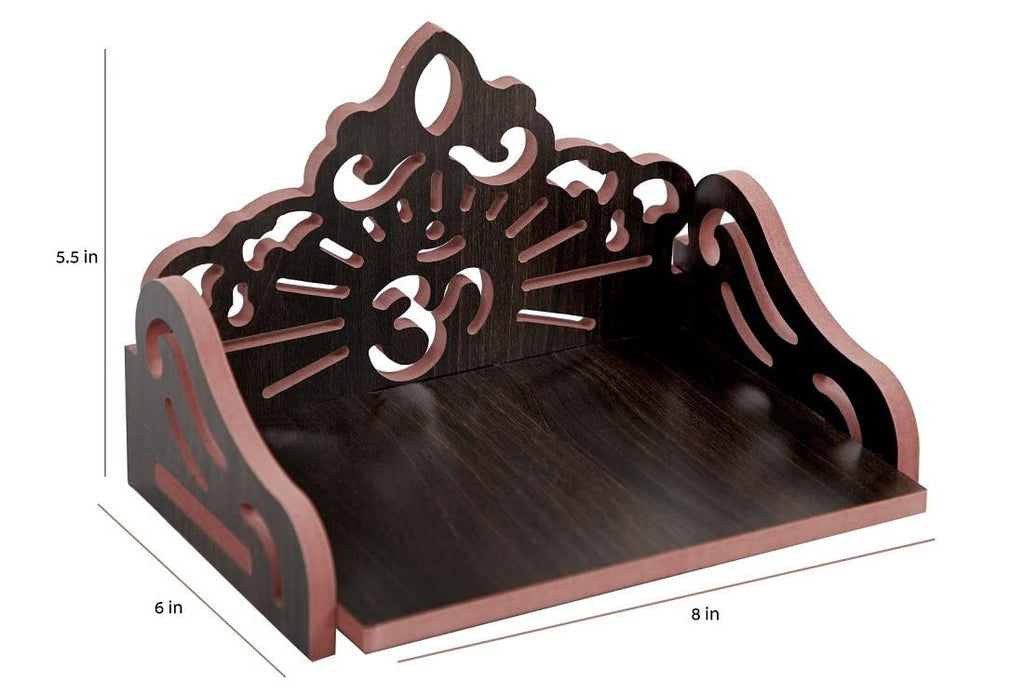 kriyanta Small Wooden Temple for Home & Office, Light Weight Puja Mandir, Perfect for Smaller Spaces. (Hindolo 27)