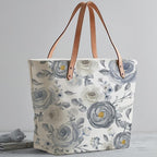 Purple Tree Oversized Tote Bag with Zip - College & Travel Bag, Large Capacity Handbag for Women & Girls
