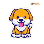 Artvibes Fridge Magnet Puppy Decorative Item for Refrigerator|Almirah|Washing Machine(RM_7058)