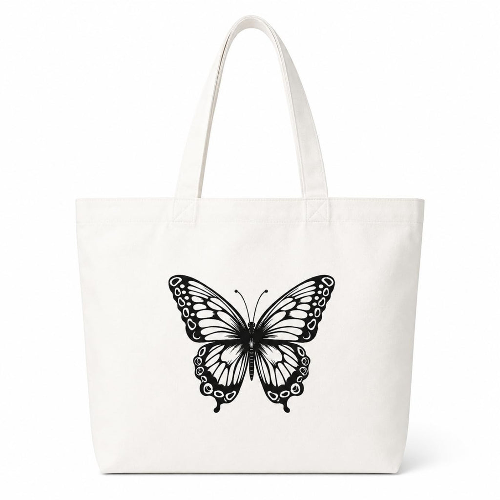Adorvue Butterfly DIY Tote Bag Painting Kit for Kids & Adults Premium Canvas Cotton Reusable Tote Bag for Kids & Adults DIY Art & Craft Projects, Eco-Friendly Everyday Handbag Pack of 2