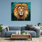 VIBECRAFTS 3 Pieces Lion Face Canvas Wall Painting Fitted With Wooden Frame For Home | Office | Living Room | Gifts (PTVC3Pcs1_9508)