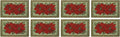 PRAKARTIK BY INDUARTS Red Floral Christmas Eco-Friendly Cotton with Lurex Dining Rectangular Table mats - Reusable, Machine Washable, Everyday Use Red Placemats, Set of 8 (33x47 cm) Kafalo