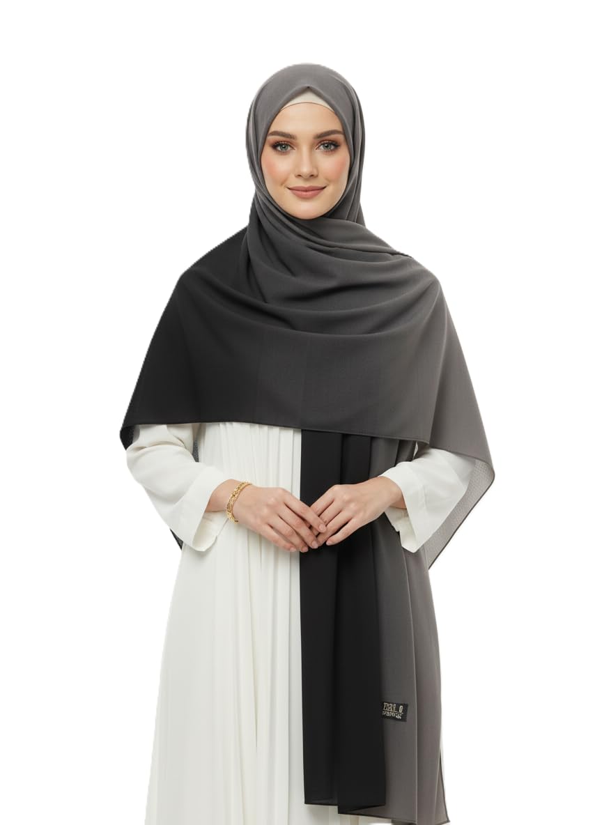 SAHIL SCARF Women Hijab Scarf 180x70cm Chiffon Georgette Lightweight Soft Fabric Easy to Drape with Burqah Abaya and Modest Dress