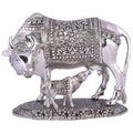 Prince Home Decor & Gifts Metal Kamdhenu Cow with Calf Statue Good Luck Holy Cow with Calf Statue/Metal Cow with Calf for Home Decor Spiritual Showpiece Figurine (N 5, 1500)