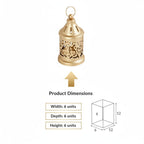 Hanging Metal Tealight Candle Holder Lantern Set with LED Candle | Decorative Gold Hanging Lantern for Home Decor, Living Room, Dining Table, Balcony & Festive Gifting (Set of 1)