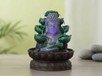 Kridaykraft Decorative Buddha Face Water Fountain for Home Decor, Indoor Tabletop Zen Fountain with LED Light, Relaxing Fountain for Living Room, Office Desk, Meditation, 24 cm