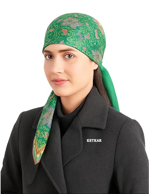 KETKAR Women’s Wool Winter Scarf | Soft & Warm Woolen Muffler | Stylish Cold Weather Wrap for Women | Pack of 1_Green