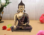 ARTVARKO Brass Buddha Bhumisparsha Statue Decorative Buddhism Big Gautam Buddha Showpiece Figurine Home Décor Gift 16 Inch