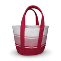 BEAUTIFUL HOMMIES Attractive Hand Bag |large Tote Bag |Summer Bag | Bucket Bag | Basket Bag | Bamboo Tote | Beach Bags for Women|Boho Bag|Handbag |Jute Bag |Handmade Bag (WHITE PINK RED)