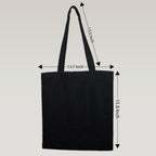 Tedhi Medhi Family Cotton Canvas Bhaiya Theek Theek Lagao Tote Bag (Black,15x13 Inch)