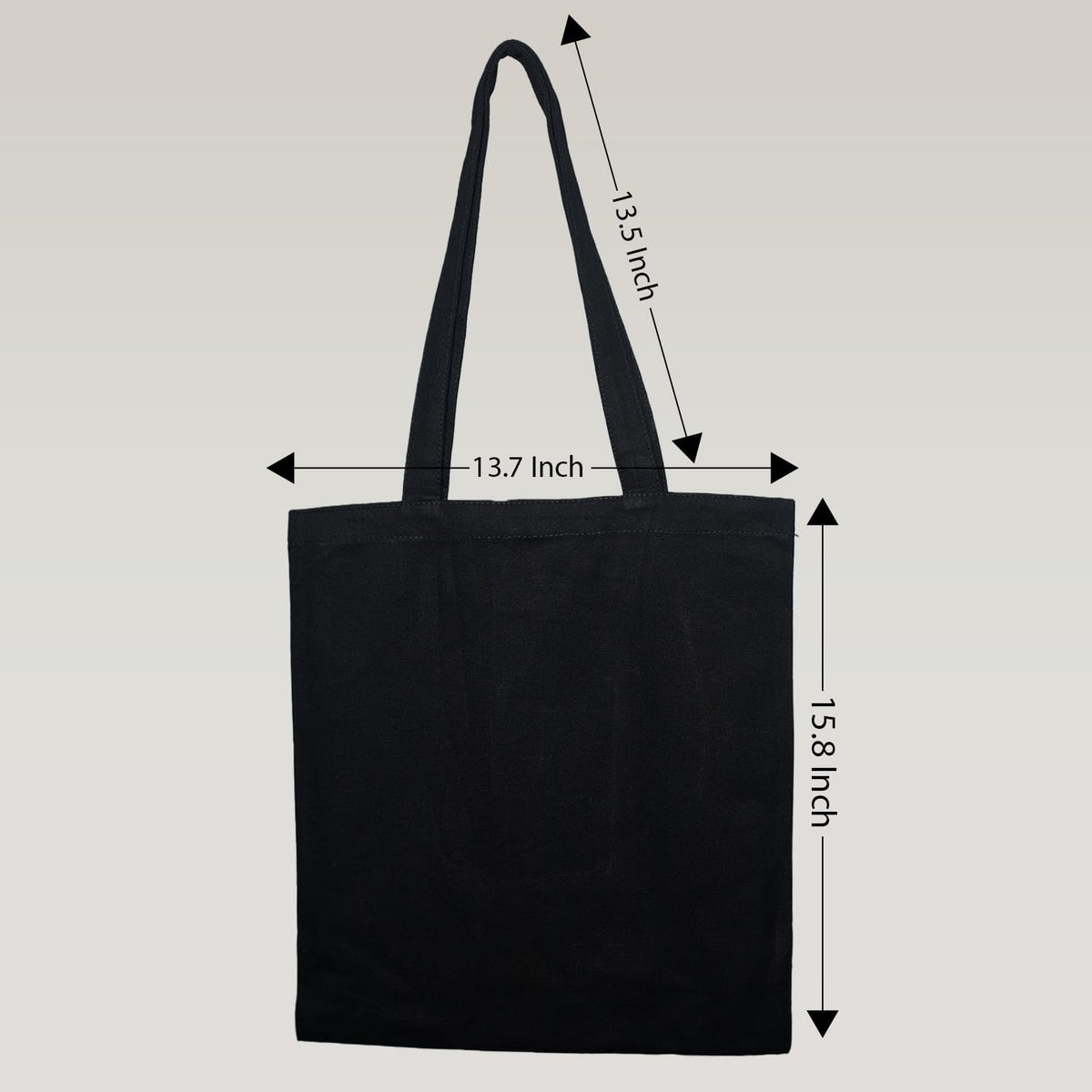 Tedhi Medhi Family Cotton Canvas Bhaiya Theek Theek Lagao Tote Bag (Black,15x13 Inch)