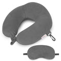 ALN® Premium Velvet Travel Neck Pillow with Eye Mask Combo for Travelling and Sleeping in Airplane Flight, Car, Train, Bus for Men & Women Head Rest Neck Holder Pillow for Pain Relief & Deep Sleep