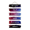 Artvibes Life Is Game Play It Decorative Wall Hanging Ornaments | Quotes Decor Item | Craft For Everyone | Wall Accent | Office Decor | Wall Art Print | Inspirational quotes | Gift Items (WH_3226NN)