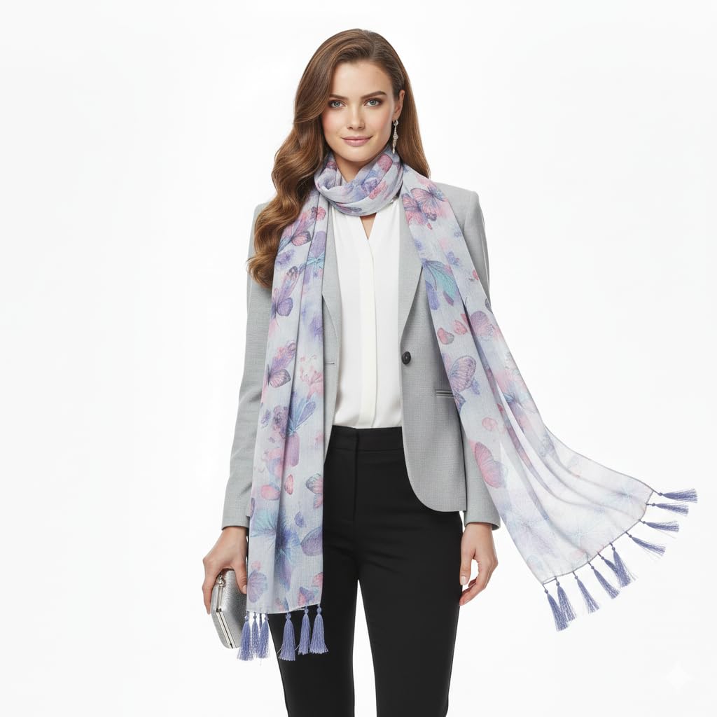 SAHIL SCARF Premium Multicolor Fancy Scarf Lightweight & Comfortable for All Seasons (180x55CM)