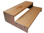Wooden Puja Chowki, 2 Step Temple Stand, Multi Purpose Kitchen Storage Shelf