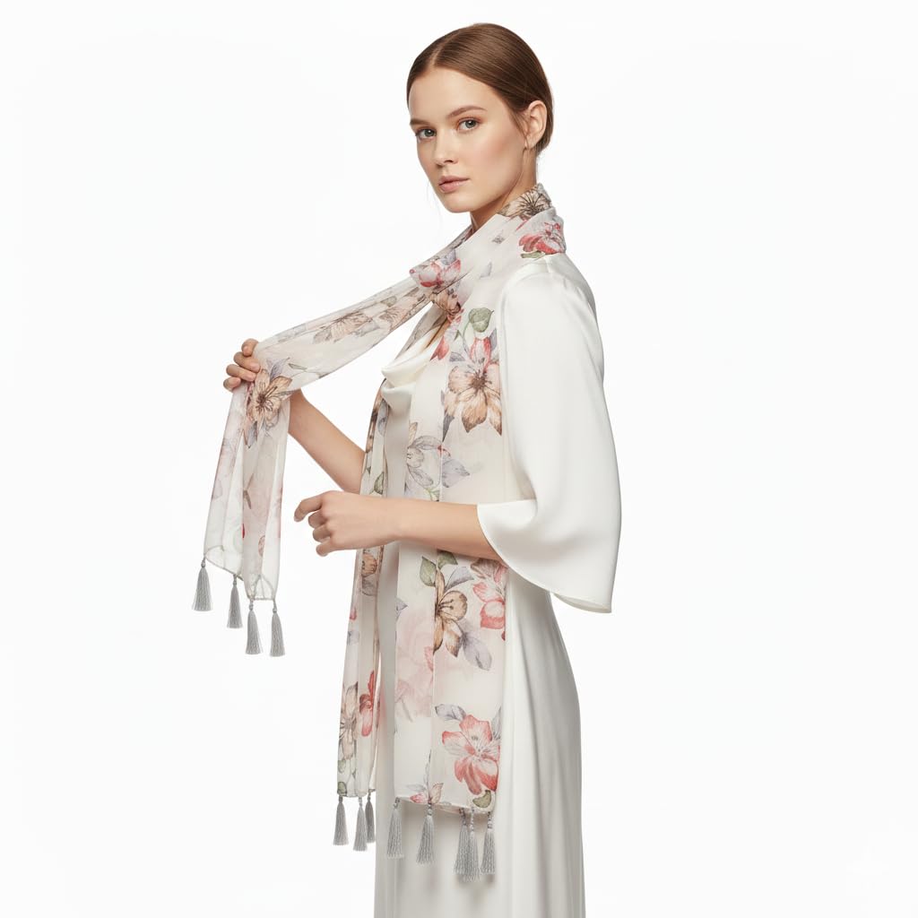 SAHIL SCARF Women Lightweight Scarf | 180 x 55 cm | Soft, Comfortable & Breathable | All Season Scarf