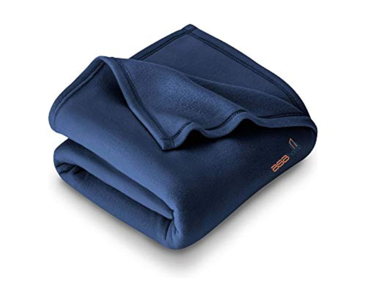 BSB HOME® 300 GSM Special for Heavy Winter Plain Light Weight Polar Fleece Blanket for Single Bed (152x220 cm, Color-Blue) Kafalo