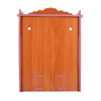 nexat MDF Wooden Door Temple for Home Pooja | Decorative Mandir with Doors | Compact Wooden Temple for Office & House Decor (391)