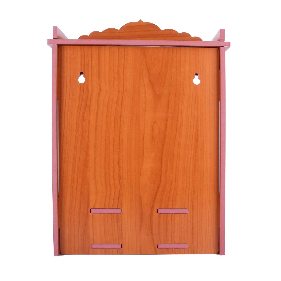 nexat MDF Wooden Door Temple for Home Pooja | Decorative Mandir with Doors | Compact Wooden Temple for Office & House Decor (391)
