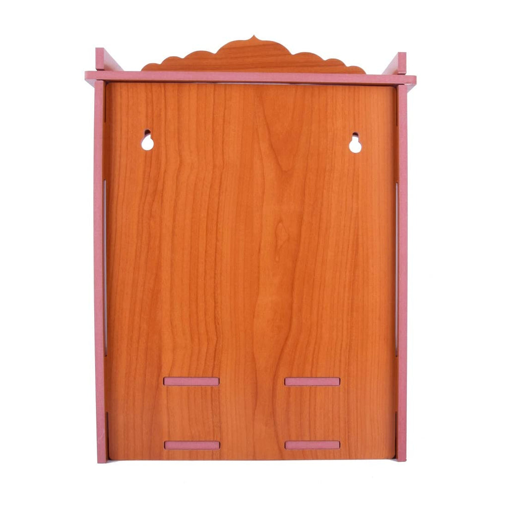 YIXT Premium Wooden Temple with Storage Drawer for Home | Compact Pooja Mandir 40×19×29 cm | Handcrafted Home Temple for Daily Worship, Puja Room & Living Room Décor