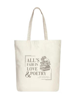THE UMBRELLA STORE Tote bag, Cotton tote bag with pocket inside (Tortured Poet)