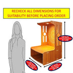 Alpine Willow Temple for Home I Puja Mandir for Home I Pooja mandir with LED Light I Wooden Temple I Laddoo Gopal mandir I Devghar I Pooja Unit I Pooja ghar (H-18, W-12, D-12 inch) (Walnut)