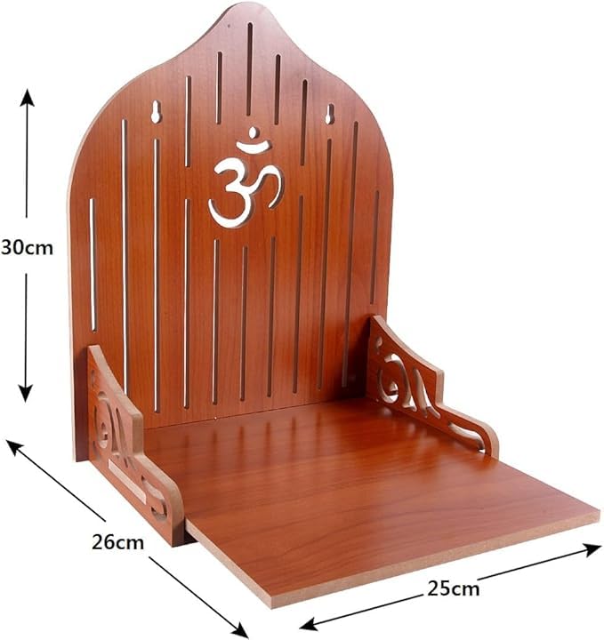 FIRKIRI Art and Craft Wooden Temple/Home Temple/Pooja Mandir/Pooja Mandap/Temple for Home/Handcrafted Home Decorative Itemization Gifts Show Piece Item