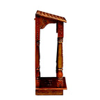 DESERT ART Wooden Copper Colour Mini Hut Temple (33.02 X15.24 X38.1) CM