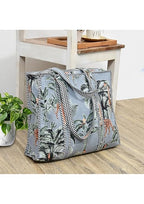 Yda fashion Quilted Cotton Tote Bag for Women & Men, 3 Layer Shopping Bag, Printed Reusable Grocery Tote, Lightweight Multipurpose Shoulder Handbag for Daily Use