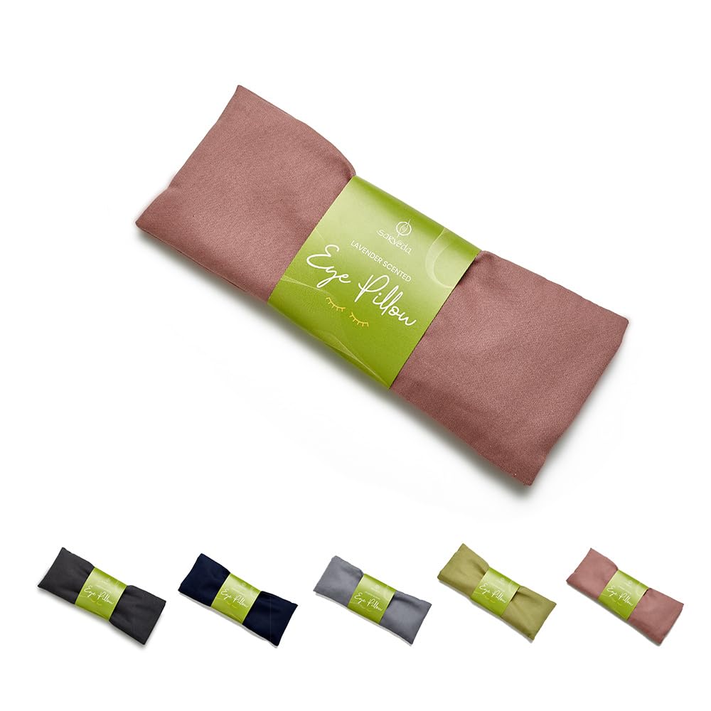 Netram eye pillow Ayurveda inspired for Deep Rest & Relaxation | Flax Seed & Lavender Aromatherapy | Warm & Cold Therapy | Yoga Nidra, Sleep & Eye Strain Relief | Reusable Cotton Pouch
