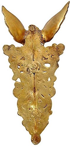 ARTVARKO Antique Brass Big Parrot Wall Hanging Bell Chain Welcome Home Decoration for Mandir Ganti for Temple Pooja Height 10 Inches
