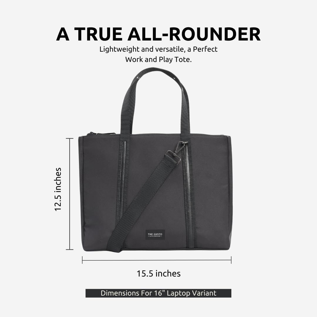 The Gusto Unisex Tote Bag (16, Black)