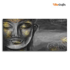 VIBECRAFTS Canvas Paintings for Living Room Drawing Room Bodhisattva Buddha Canvas Wall Painting Fitted With Wooden Frame For Home | Office | Living Room | Gift (PTVCH_2468)