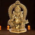 ARTVARKO Brass Lord of Treasure Wealth Maharaj Kuber Laxmi Murti Statue for Maha Dosh Nivaran Prosperity Home Décor 4.5 Inch