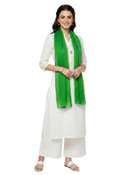 Pure Cotton Scarf Stole for Women, 175 x 100 cm, Lightweight, Versatile, Multiple Colours (Neon Green)